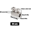 Yeanifeana 50 Pack M3 Double Hole Wire Rope Clamps 10x5mm,