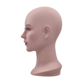 perfeclan Glatze Mannequinkopf Trainingskopf Glatte Oberfläche Leichtgewichtig Stabiler Perückenständer Haarteile Präsentationsständer für Haare Perücke