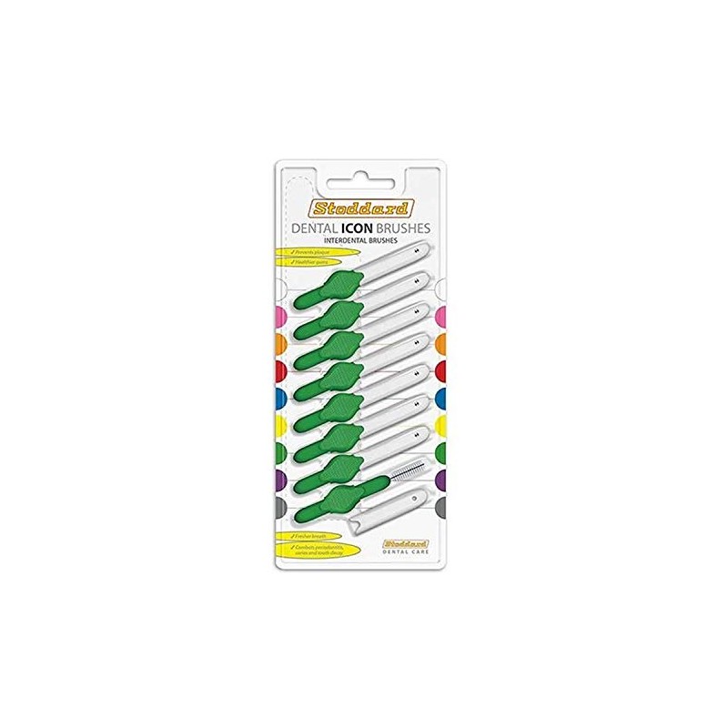 Stoddard Icon Green Standard 0.8mm Interdental Brush - 8 Brush