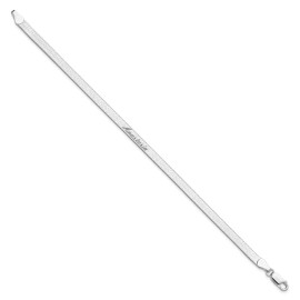 GlittersandGold Sterling Silver 4.5mm Magic Herringbone Chain Necklace