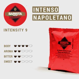 BaristaItaliano UK 80 ESE Coffee Paper Pods 44mm (INTENSO NAPOLETANO, 80 Sachets)