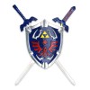 Legend of Zelda Shield & Twin Master Sword Set Cosplay Real Steel Link Prop Gift