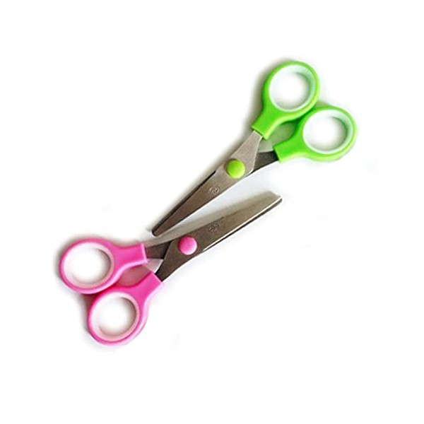 Kids Office Blunt Tip Neon Colour Scissors 5.2” – Set
