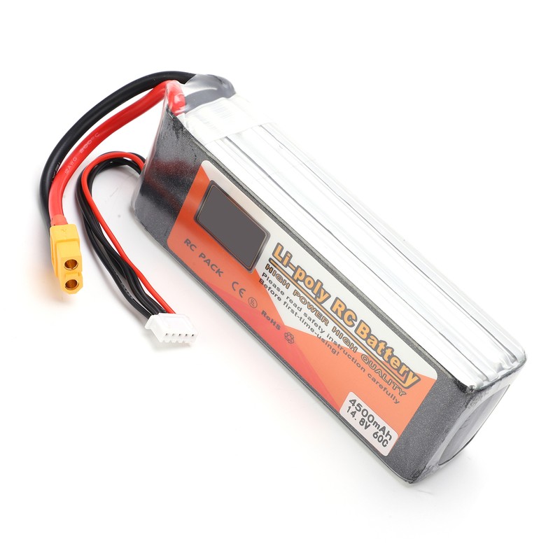 14.8V 4500mAh 4S 60C Lipo Battery Pack with XT60 Plug