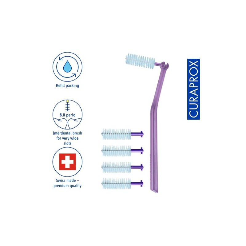 Curaprox Perio Plus - 408 - Pinceles interdentales con soporte