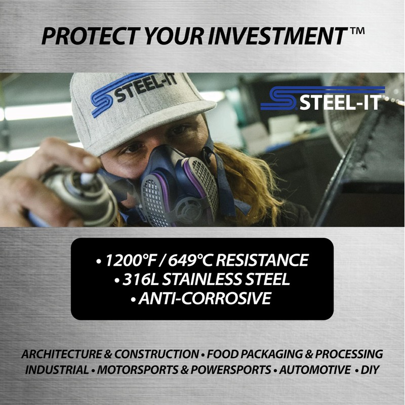 Steel-It 5904B Color changing, High Temp & Corrosion-Resistant Aerosol Coating