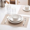 LEXMORE PVC Woven Placemats 4 PCS Wipeable Indoor/Outdoor Table Mats