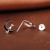MicVivien Cat on the Moon Stud Earrings 925 Sterling Silver