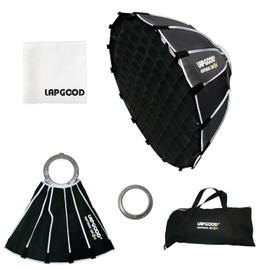 Lapgood Softbox QR60II Foldable Bowens Mount Softbox, with Honeycomb Grid deep Paraboloid Surface & Carrying Bag