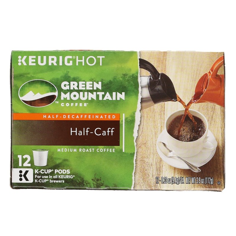 Green Mountain Coffee Roasters K-Cup, Half-Caffeine, 12-Count