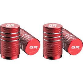 Toyota GR Valve Stem Cap Tire Valve Car Tire Air Valve Cap Car Bike Dress-Up Parts Valve Cap Tire Valve Air Valve Cap Car Toyota All Series Automobile Motorcycle Elegant Design Premium Alloy