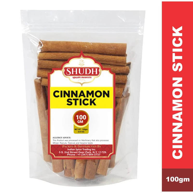 jimidar SHUDH Cinnamon Sticks 100GM (3.5 Oz) | Cassia Cinnamon