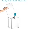 Youeon Large Acrylic Donation Box with Lock, 6.7 x 5