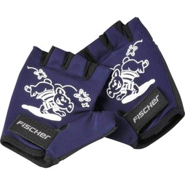 FISCHER Children's Cycling Gloves Sports Gloves Children S Blue Washable with Pull-Out Aid Padded