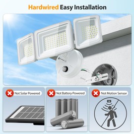 Onforu Dusk to Dawn Outdoor Lighting,100W 9000LM Bright LED Flood Lights,IP65 Waterproof 3 Adjustable Heads Security Lights Fixture,6500K White OutdoorLighting for Garage,Patio,Yard