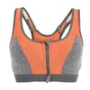 Women Yoga Fitness Zipper Stretch Workout Wireless Padded Shockproof Sports
