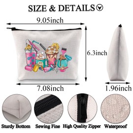 PLITI Hairdresser Gifts Funny Hairstylist Gifts Makeup Bag Cosmetologist Gift Beautician Gift for Stylist Hair Dresser Gift (Hairstylist Design bagU)