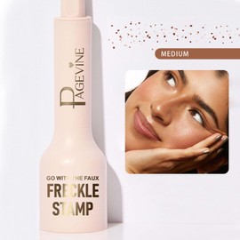 MooGlamor Faux Freckle Pen Fake Freckles Stamp with Natural 5 Dots and Quick Dry Freckles Pen for Long Lasting Sunkissed Freckle Makeup (#02 Medium)