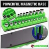 Magnetic Socket Organizer Set, 6-piece 1/4", 3/8", 1/2" SAE &