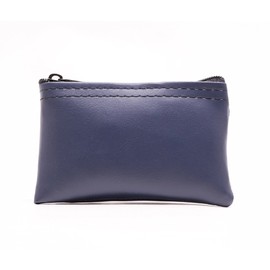 Carousel Checks Inc. Zipper Bank Deposit Bag, 3 by 4.5 Inches, Navy Blue, Pack of 10