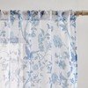 Laura Ashley Summer Palace Window Curtains with Rod Pocket, 84-inch
