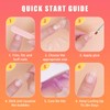 NIQZOPA Extra Short Ballerina Fake Nails - Soft Gel Pre-Shaped