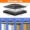 APONUO 4x4 Solar Post Cap Lights with 8 RGB Solid