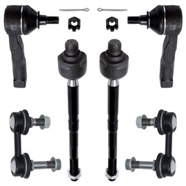 Detroit Axle - Front 6pc Suspension Kit for 02-05 Kia Sedona, 2 Sway Bar End Links 4 Tie Rod Ends 2002 2003 2004 2005 Replacement