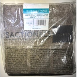 LoveSac Sactionals Angled Side Cover Venetian Taupe Corded Velvet HM0894, NEW