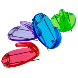 Officemate Cubicle Hooks, Assorted Translucent Colors, Pack of 5 (30181)