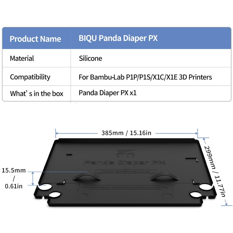 BIQU Panda Diaper PX Filament Waste Collection Silicone Pad for