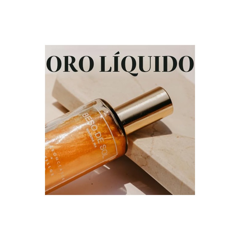 Bronceador Orgánico BESO DE SOL Marena MX Liquid gold Bronceador