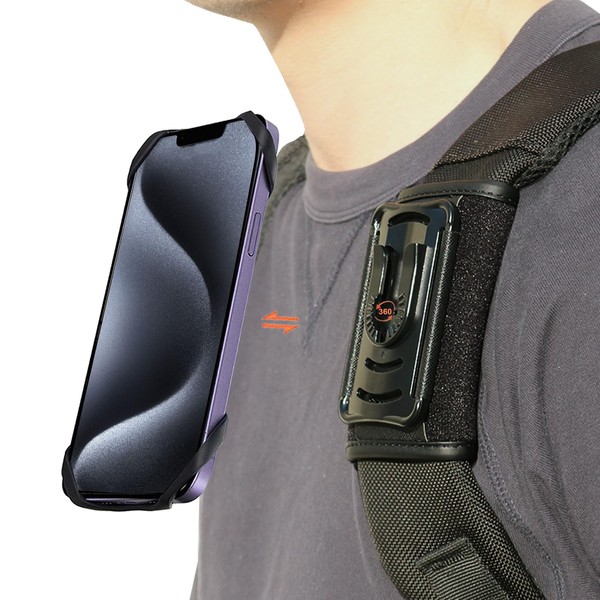 Mobile Phone Holder Backpack, Backpack Clamp Holder for Mobile Phone,