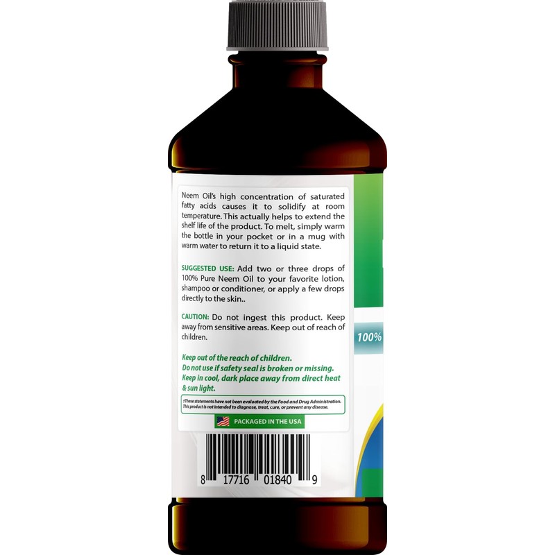 Best Naturals 100% Pure Neem Oil, 100% Cold Pressed and
