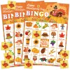 OHOME Thanksgiving Bingo Game Set For Kids 24 Player Cards