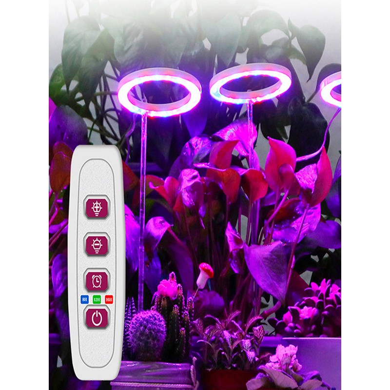 LED Plant Grow Light 5 Dimmable Modes 4 Head Timing