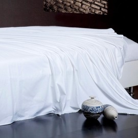 Twin Size Flat Sheet Single - 300 Thread Count 100% Egyptian Cotton Quality - Hotel Collection Flat Sheet Sold Separately - White