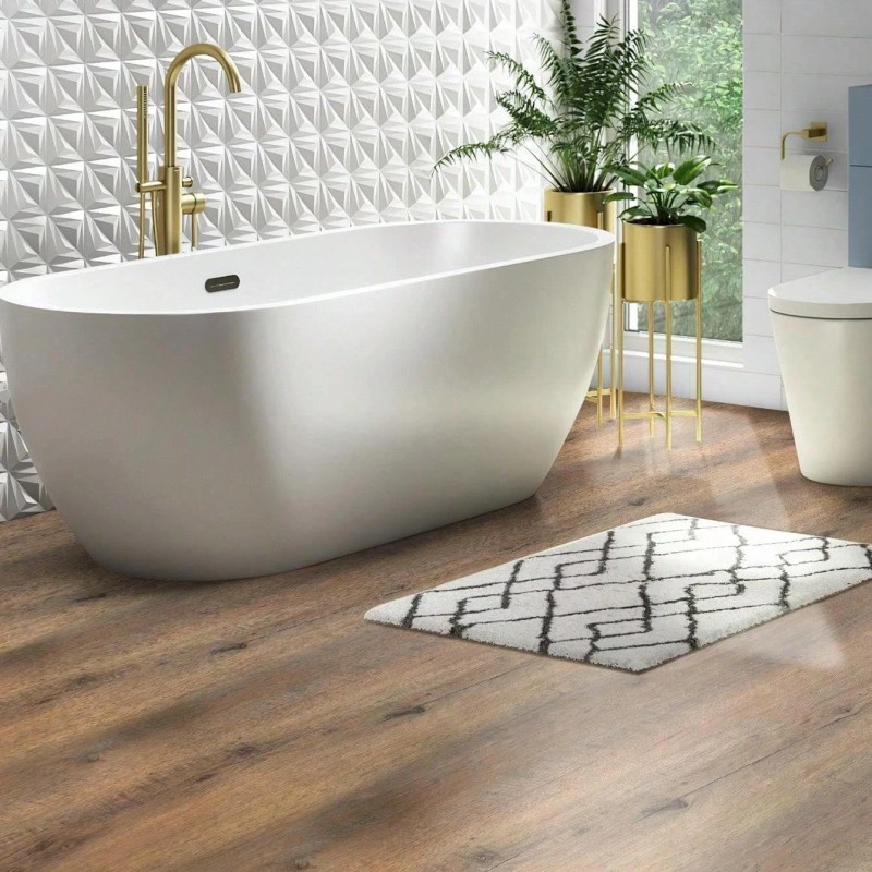 Chejiaye Luxury Thicken Wood Grain Peel and Stick Floor Tiles