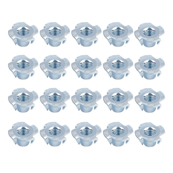 Pack of 20 drive-in nuts, M6, screw-in nuts, threaded insert,