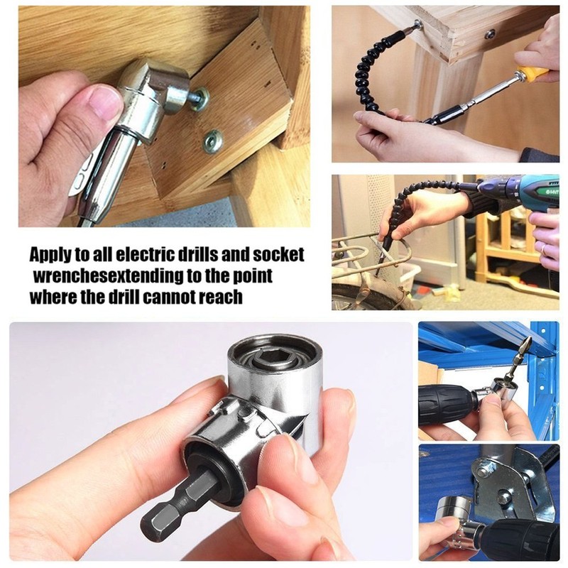 OCGIG 3 Pcs 105 Degree Right Angle Drill Attachment Hex