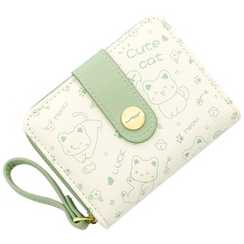 HTTDSLF Women's Purse Made of Smooth and Soft PU Leather, Women's Purse, Small and Short Format, Wallet Colours with Many Compartments