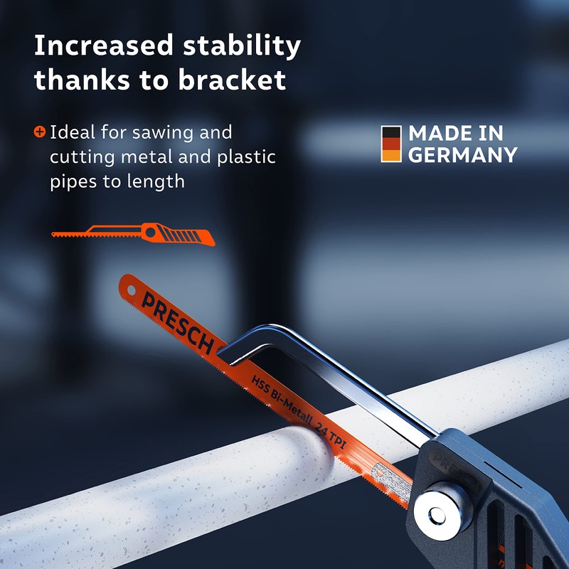 Presch Junior Hacksaw Flexible 300mm - 3in1 Hacksaw for Metal