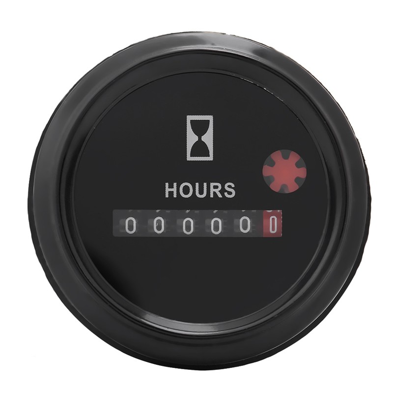 12‑36V DC AC 6 Digit Accurate Round Quartz Hour Meter