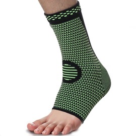 NeoTech Care Ankle Support Brace - Breathable - Men, Women, Right or Left (Green Color, Size XS, 1 Unit)
