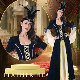 Coridy 1920s Black Sequins Flapper Headband Feather Headpiece Headband Roaring 20s Gatsby Costume Wedding Crystal Rhinestone Hairband Headdress Costume Party Hair Accessories for Women (Elegant)