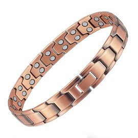 Pure Copper Anklet, Men Copper Magnetic Anklet, 9.84 in Copper Ankle Bracelet with 3500 Gauss Magnet, Pure Copper with Magnets for Feet & Ankles