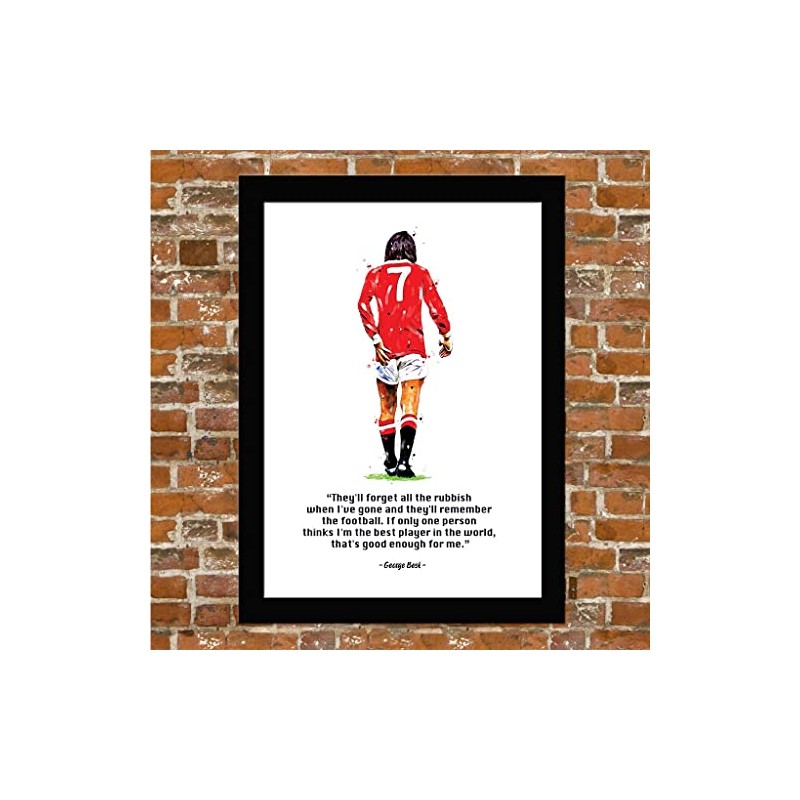 Manchester United - Man UTD - George Best Quote Framed