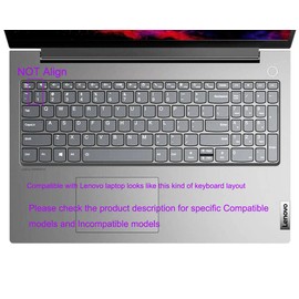 Silicone Keyboard Skin Compatible for Lenovo Yoga 7 7i 2-in-1 15.6/16 inch, Lenovo ideaPad 3 3i 5 5i 15.6", Lenovo ideaPad Flex 5 15IIL05, ThinkBook Gen G4 G3 G2 15p, ideaPad Slim 7 15.6" (Blue)