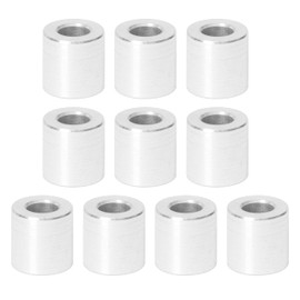 10Pcs M5 Aluminum Spacers, Metal Spacer Aluminum Round 5.2mm ID x 10mm OD x 10mm L Thickness Aluminum Spacer Screw Standoff for M5 Screw Bolts silver