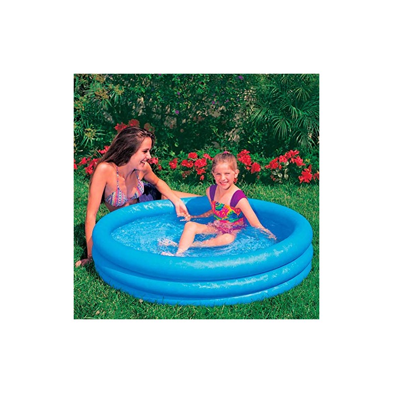 Intex 59416NP Crystal Blue Three Ring Inflatable Paddling Pool 1.14m